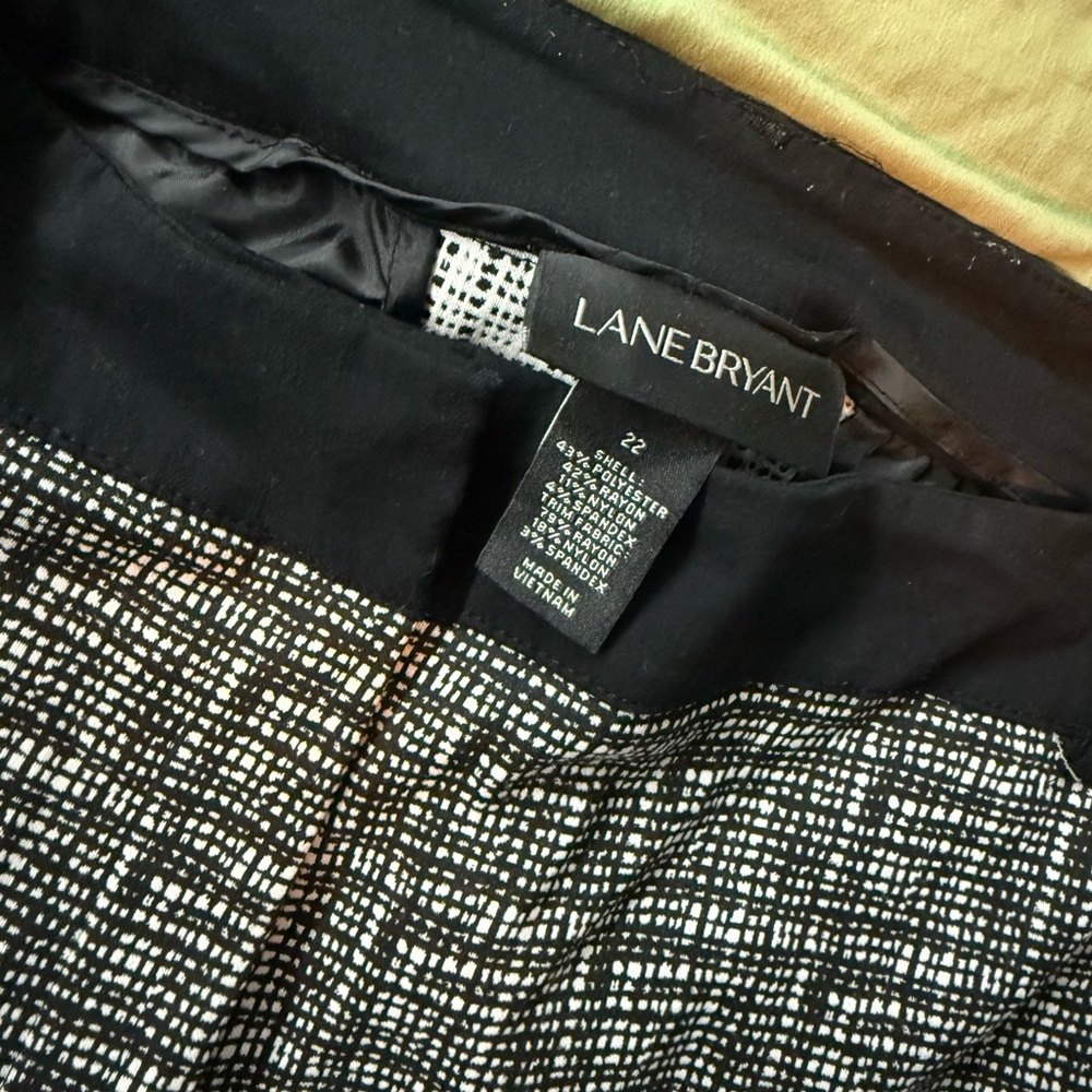 Lane Bryant Monochrome Patterned Dress Pants